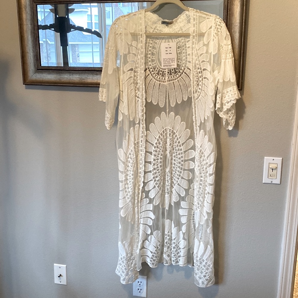 Beautiful new lace cover up.